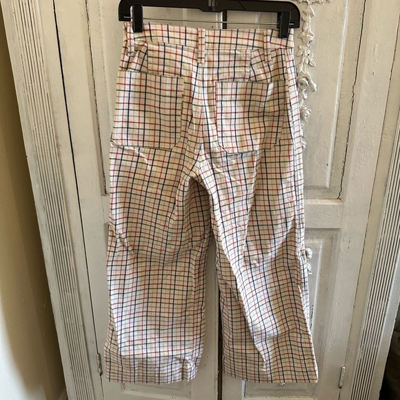 Madewell Rainbow Plaid Wide Leg Pants Size 24 - Picture 2 of 2